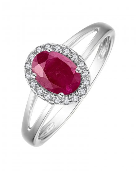 OVAL COLORED STONE DIAMOND RING (VR406)